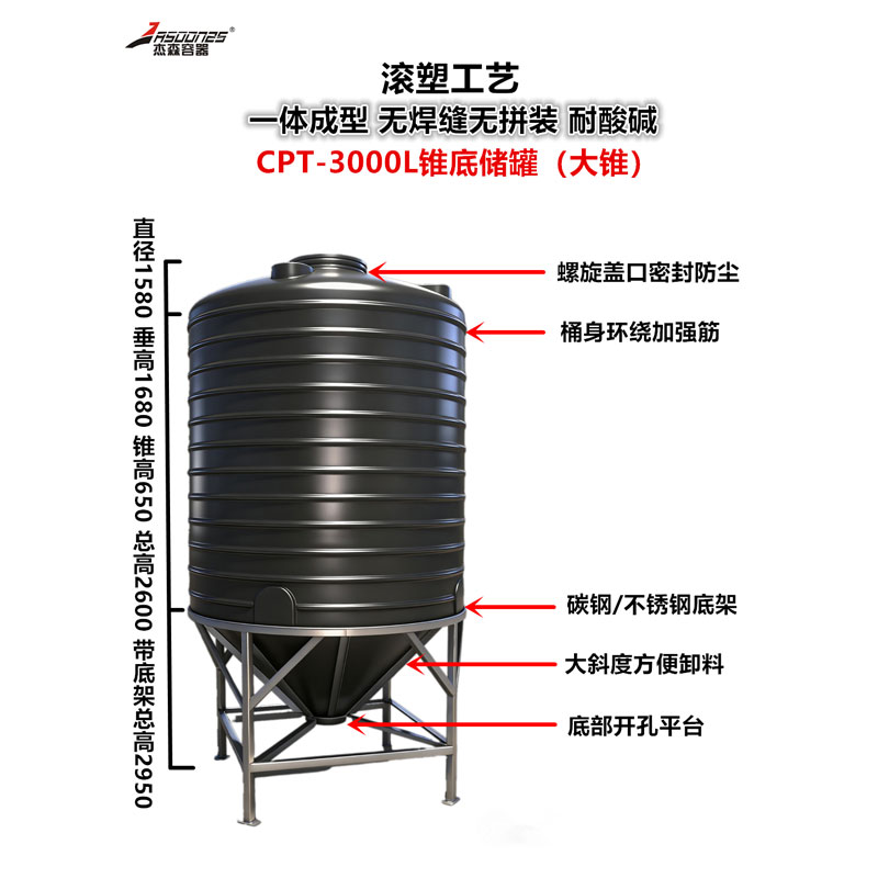 CPT-3000L大锥 锥底加药箱